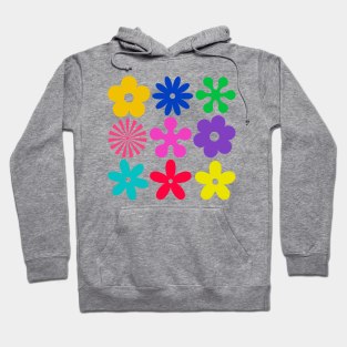 Retro Flower Print Hoodie